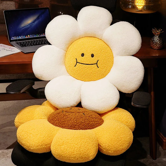Sunflower Plush Pillow – Ultra-Soft Cozy Daisy Cushion for Bed, Sofa & Home Decor