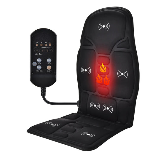 Electric Vibrating Car Massage Chair Mat – Infrared Heating & Full-Body Vibration Cushion for Back, Waist & Hip Pain Relief