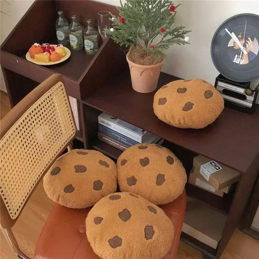 Cookie Pillow – Soft Plush Chocolate Chip Cookie Cushion for Sofa, Bed & Floor Seating