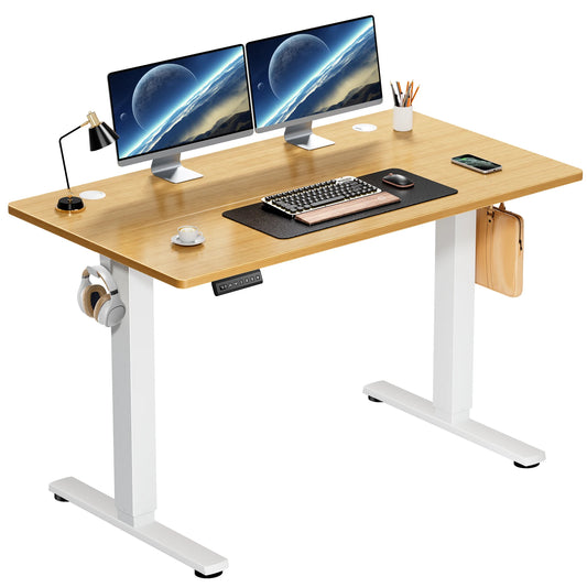 JHK Electric Standing Desk – Height Adjustable 40×24 Inch Sit-Stand Computer Workstation