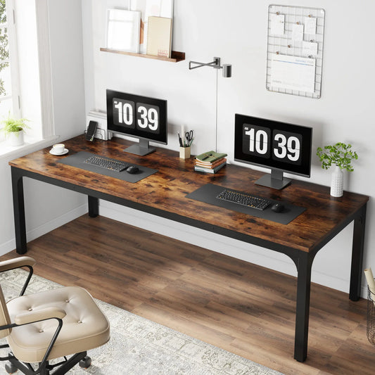 Tribesigns 78.7” Extra Long Computer Desk – Double Workstation Desk for 2 People, Large Modern Office Desk for Home & Workspaces