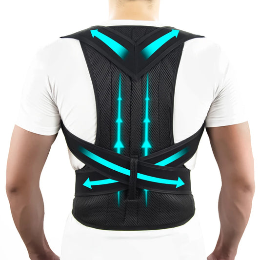 Back Brace Posture Corrector for Women & Men – Adjustable Full Back Support, Shoulder Straightener & Spine Alignment Trainer