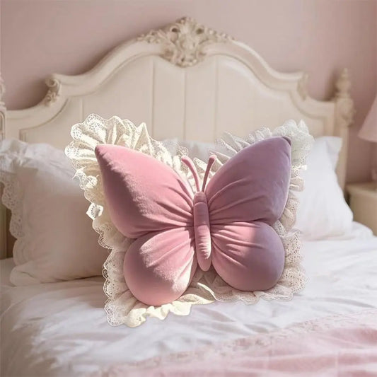 Butterfly Throw Pillow – Soft Plush Decorative Cushion for Sofa, Bed & Home Décor